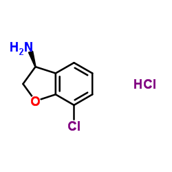 (S)-7-Chloro-2,3-dihydrobenzofuran-3-amine hydrochloride Structure