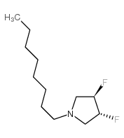 (3R,4r)-1-n-辛基-3,4-二氟吡咯烷结构式