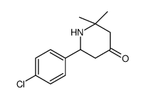 6-(4-chlorophenyl)-2,2-dimethylpiperidin-4-one结构式