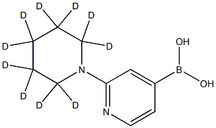 (2-(piperidin-1-yl-d10)pyridin-4-yl)boronic acid结构式