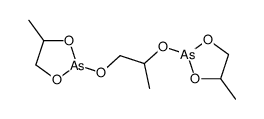 4-methyl-2-[1-[(4-methyl-1,3,2-dioxarsolan-2-yl)oxy]propan-2-yloxy]-1,3,2-dioxarsolane结构式