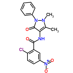 2-Chloro-N-(1,5-dimethyl-3-oxo-2-phenyl-2,3-dihydro-1H-pyrazol-4-yl)-5-nitrobenzamide Structure