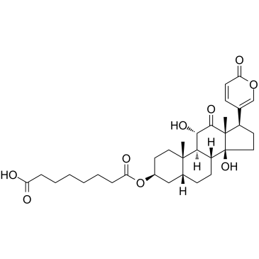 沙蟾毒精 3-辛二酸半酯结构式