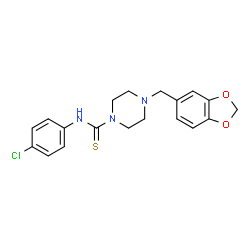 4-(benzo[d][1,3]dioxol-5-ylmethyl)-N-(4-chlorophenyl)piperazine-1-carbothioamide图片