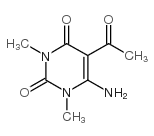 5-acetyl-6-amino-1,3-dimethyl-pyrimidine-2,4-dione Structure