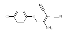 2-(1-AMINO-2-[(4-CHLOROPHENYL)SULFANYL]ETHYLIDENE)MALONONITRILE结构式