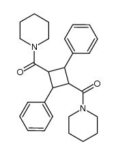 1,1'-(2,4-diphenyl-cyclobutane-1,3-dicarbonyl)-bis-piperidine结构式