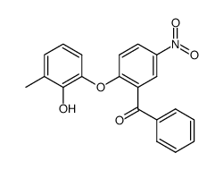 (2-(2-hydroxy-3-methylphenoxy)-5-nitrophenyl)(phenyl)methanone Structure