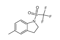 5-methyl-1-trifluoromethanesulfonyl-2,3-dihydro-1H-indole结构式