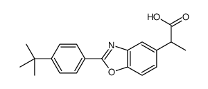 2-(4-tert-Butylphenyl)-α-methyl-5-benzoxazoleacetic acid结构式