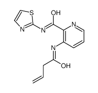 3-(but-3-enoylamino)-N-(1,3-thiazol-2-yl)pyridine-2-carboxamide结构式