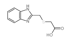 2-(1H-benzoimidazol-2-ylmethylsulfanyl)acetic acid结构式