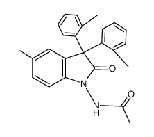 1-acetylamino-5-methyl-3,3-di-o-tolyl-1,3-dihydro-indol-2-one Structure