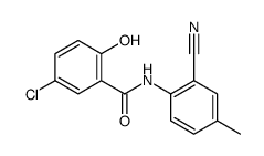 5-chloro-N-(2-cyano-4-methylphenyl)-2-hydroxybenzamide结构式