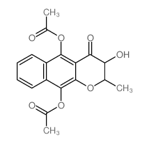 4H-Naphtho[2,3-b]pyran-4-one,5,10-bis(acetyloxy)-2,3-dihydro-3-hydroxy-2-methyl-, trans- (9CI)结构式