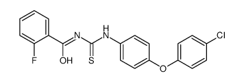 N-[[4-(4-chlorophenoxy)phenyl]carbamothioyl]-2-fluorobenzamide结构式