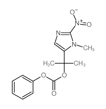 Carbonic acid,1-methyl-1-(1-methyl-2-nitro-1H-imidazol-5-yl)ethyl phenyl ester结构式