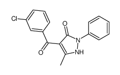 4-(3-chlorobenzoyl)-5-methyl-2-phenyl-1H-pyrazol-3-one Structure