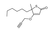 5-hexyl-5-methyl-4-prop-2-ynoxythiophen-2-one结构式