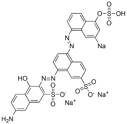 6'-Amino-1'-hydroxy-4-[(5-hydroxy-7-sodiosulfo-1-naphthalenyl)azo][1,2'-azobisnaphthalene]-3',7-disulfonic acid disodium salt structure