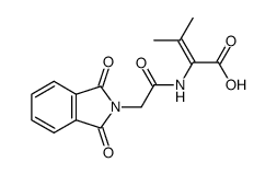 3-methyl-2-[(N,N-phthaloyl-glycyl)-amino]-but-2-enoic acid结构式