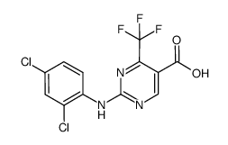 2-(2,4-dichlorophenylamino)-4-trifluoromethyl-pyrimidine-5-carboxylic acid结构式