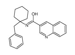 N-(1-benzylcyclohexyl)quinoline-3-carboxamide结构式