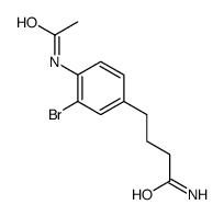 4-(4-acetamido-3-bromophenyl)butanamide Structure