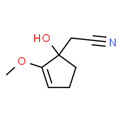 2-Cyclopentene-1-acetonitrile, 1-hydroxy-2-methoxy- (9CI)结构式