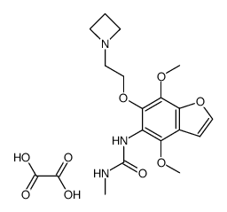 3-[6-[2-(azetidin-1-yl)ethoxy]-4,7-dimethoxy-benzofuran-5-yl]-1-methyl-urea, oxalic acid structure