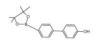 4'-(4,4,5,5-四甲基-1,3,2-二氧杂环戊硼烷-2-基)联苯-4-醇结构式