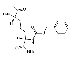 (2S,6S)-2,7-diamino-6-(((benzyloxy)carbonyl)amino)-7-oxoheptanoic acid结构式