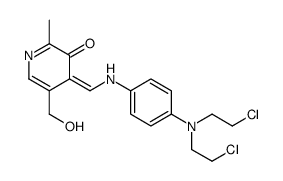 (4E)-4-[[4-[bis(2-chloroethyl)amino]anilino]methylidene]-5-(hydroxymethyl)-2-methylpyridin-3-one结构式