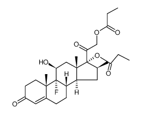 9α-Fluoro-11β,17α,21-trihydroxy-16β-methylpregn-4-ene-3,20-dione 17,21-dipropionate structure