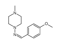 1-(4-methoxyphenyl)-N-(4-methylpiperazin-1-yl)methanimine结构式