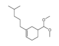 5-(dimethoxymethyl)-1-(4-methylpentyl)cyclohexene结构式