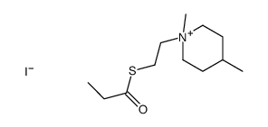 S-[2-(1,4-dimethylpiperidin-1-ium-1-yl)ethyl] propanethioate,iodide Structure