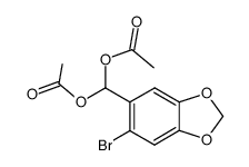 5-bromo-6-diacetoxymethyl-benzo[1,3]dioxole结构式