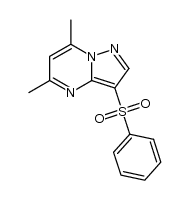 5,7-dimethyl-3-phenylsulfonyl-pyrazolo[1,5-a]pyrimidine结构式