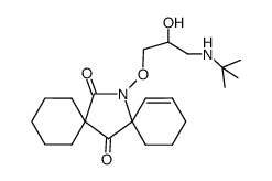 14-(3-tert-Butylamino-2-hydroxy-propoxy)-14-aza-dispiro[5.1.5.2]pentadec-9-ene-7,15-dione结构式