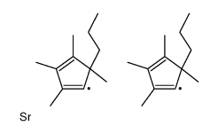 Bis(tetramethyl-n-propylcyclopentadienyl)strontium structure