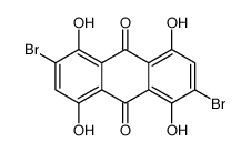 2,6-dibromo-1,4,5,8-tetrahydroxyanthracene-9,10-dione结构式