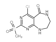 4-chloro-2-(methylsulfonyl)-6,7,8,9-tetrahydro-5h-pyrimido[4,5-e][1,4]diazepin-5-one结构式