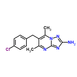 6-(4-Chlorobenzyl)-5,7-dimethyl[1,2,4]triazolo[1,5-a]pyrimidin-2-amine structure