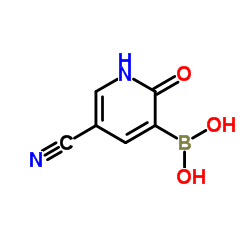 (5-Cyano-2-oxo-1,2-dihydro-3-pyridinyl)boronic acid structure