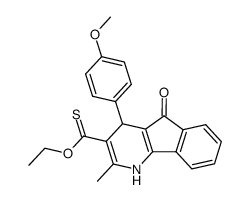 2-Methyl-3-ethoxythiocarbonyl-4-(4-methoxyphenyl)-5-oxo-4,5-dihydro-1H-indeno<1,2-b>pyridine结构式