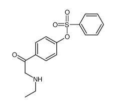 [4-[2-(ethylamino)acetyl]phenyl] benzenesulfonate Structure