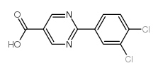 2-(3,4-dichlorophenyl)pyrimidine-5-carboxylic acid结构式