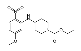 1-Piperidinecarboxylic acid, 4-[(5-methoxy-2-nitrophenyl)amino]-, ethyl ester结构式