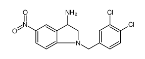 1H-Indol-3-amine, 1-[(3,4-dichlorophenyl)methyl]-2,3-dihydro-5-nitro结构式